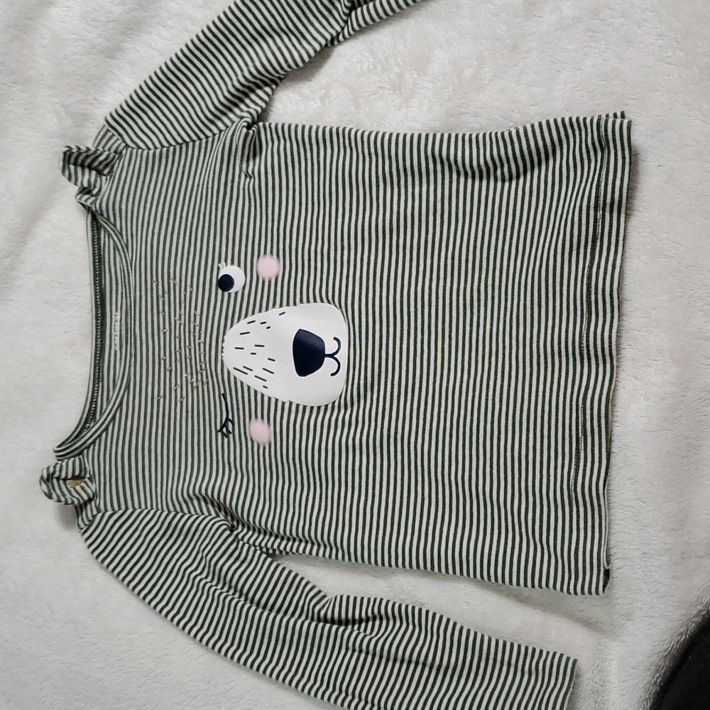Carter's Girls Bear Face LS shirt 4T